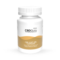 CBD Guru CBD Soft Gel Capsules 10mg Gold Standard THC Free CBD Capsules - 300mg Triple Lab Certified Soft Gels Made with Naturally Grown Ingredients - 30 pack