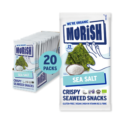 Morish Snacks Organic Sea Salt Seaweed Snacks 20x4g