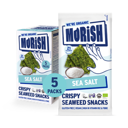 Morish Snacks Organic Sea Salt Seaweed Snacks 5x4g