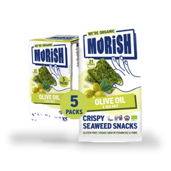 Morish Snacks Organic Olive Oil Seaweed Snacks 5x4g