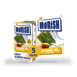 Morish Snacks Crispy Sesame Oil Seaweed Snacks 5x4g