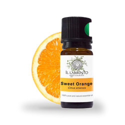 Il Labirinto Officinale Sweet Orange Essential Oil - Pure Italian Food Grade Sweet Orange Essential Oil for Diffusers and Humidifiers for Aromatherapy, Vegan and Pure Organic Formula - 10 ml
