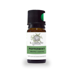 Il Labirinto Officinale Peppermint Essential Oil - Food Grade Peppermint Essential Oil for Diffusers, Humidifiers and Aromatherapy, Vegan and Pure Organic Formula - 10 ml