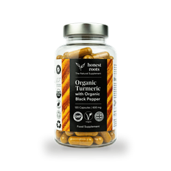 Honest Roots Organic Turmeric with Black Pepper Capsules 120 Capsules