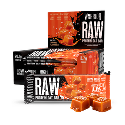 Warrior Raw Flapjack Protein Bars Salted Caramel 12 x 75g