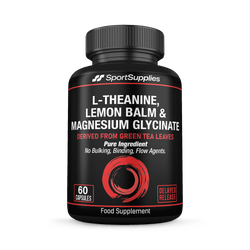 L-Theanine with Chelated Magnesium Glycinate and Lemon Balm Extract for Clam Night & Reset
