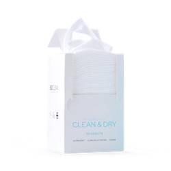 ISOSKIN Disposable Cotton Face Towel - Soft Cotton Dry Wipes for Make-up Removal, Facial Cleansing & hygiene - Dual-Texture Design, Gentle Face Cloth for Sensitive Skin with No Added Fragrance - Box of 60