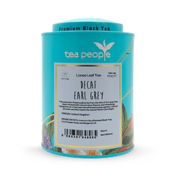 Tea People Decaf Earl Grey - Loose Leaf Black Tea - 100g Tin Caddy