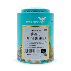 Tea People Organic English Breakfast - Loose Leaf Black Tea - 125g Tin Caddy