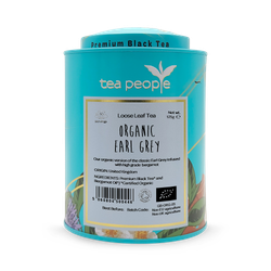 Tea People Organic Earl Grey - Loose Leaf Black Tea - 125g Tin Caddy