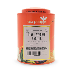Tea People Pink Lavender Vanilla - Loose Leaf Fruit Tea -  125g Tin Caddy