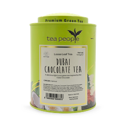 Tea People Dubai Chocolate Tea - Loose Leaf Green Tea - 100g Tin Caddy