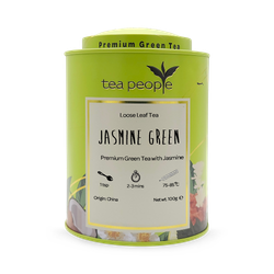 Tea People Jasmine Green - Loose Leaf Green Tea - 100g Tin Caddy