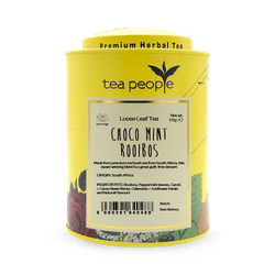 Tea People Choco Mint Rooibos - Loose Leaf Herbal Tea - 125g Tin Caddy