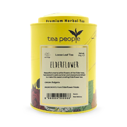 Tea People Elderflower - Loose Leaf Herbal Tea - 50g Tin Caddy