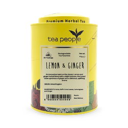 Tea People Lemon and Ginger - Loose Leaf Herbal Tea - 100g Tin Caddy
