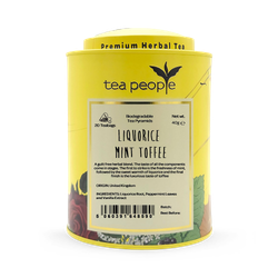 Tea People Liquorice Mint Toffee - Loose Leaf Herbal Tea - 100g Tin Caddy