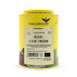 Tea People Organic Ceylon Cinnamon - Loose Leaf Herbal Tea - 125g Tin Caddy