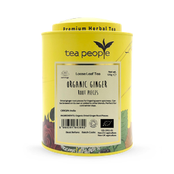 Tea People Organic Ginger - Loose Leaf Herbal Tea - 125g Tin Caddy