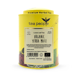 Tea People Organic Yerba Mate - Loose Leaf Herbal Tea - 100g Tin Caddy