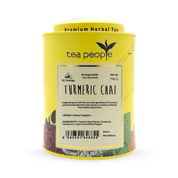 Tea People Turmeric Chai  - Loose Leaf Herbal Tea - 125g Tin Caddy