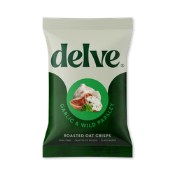 DELVE Garlic & Wild Parsley Roasted Oat Crisps 120g