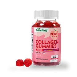 careleaf Sugar-Free Collagen Gummies Peach Flavour 60 Gummies