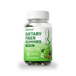 careleaf Sugar Free Dietary Fibre Gummies Green Apple Flavor 60 Gummies