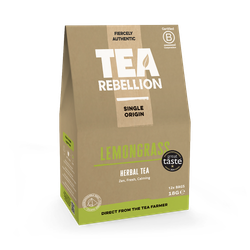 Tea Rebellion Organic Certified Lemongrass in  Tea Bags from the Himalayas 12  Tea Pyramid Bags