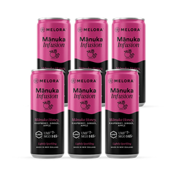 Melora Manuka Honey Infusion with Raspberry, Ginger & Apple 6x250ml