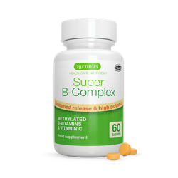 Igennus Super B-Complex with Active Methylated B Vitamins & Vitamin C, 60 Tablets