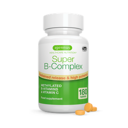Igennus Super B-Complex with Active Methylated B Vitamins & Vitamin C, 180 Tablets