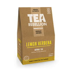 Tea Rebellion Caffeine free last tea of the Day Lemon Verbena 12 Biodegradable Pyramid Bags