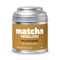 Matcha Rebellion Deep Roasted Green Tea Powder with rich, smooth and warm notes in  50g