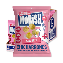 Morish Snacks Pork Chicharrónes Sea Salt 10x25g
