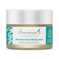 Amina's Natural Skincare Aloe Vera Face & Body Cream for Sensitive Skin 50ml