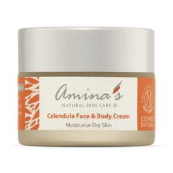 Amina's Natural Skincare Face & Body Cream for Normal to Dry Skin 50ml