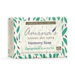 Amina's Natural Skincare Face & Body Geranium Harmony Soap Cleanser for Daily Use 130g