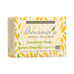 Amina's Natural Skincare Organic Invigorate Soap Lemon and Rosemary 130g