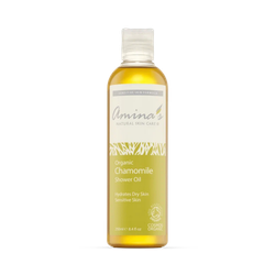 Amina's Natural Skincare Organic Chamomile Shower Oil for Dry to Sensitive Skin 250ml