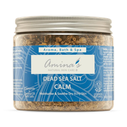 Amina's Natural Skincare Calm Chamomile & Coconut Oil Dead Sea Salts 250g