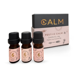 B Calm Festive Calm Christmas Essential Oil Trio Set 5ml x3 – Frankincense, Sweet Orange & Clove