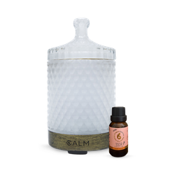 B Calm Aroma Diffuser with Festive Calm Christmas Essential Oil Blend 15ml – Frankincense, Sweet Orange & Clove