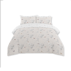 Vanessa Reversible Duvet Cover Set (Toile Floral Butterflies)