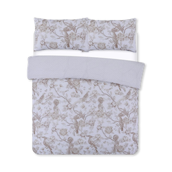 Ava Reversible Duvet Cover Set (Chinoiserie Birds Gold)