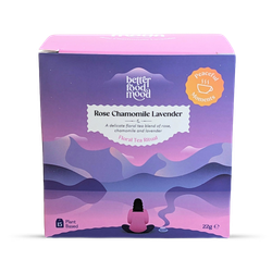 Better Food Mood Chamomile Tea with Lavender Rose Herbal Tea 15 Tea Bags