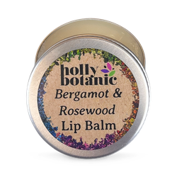 Holly Botanic Natural Lip Balm | Bergamot & Rosewood | 14g