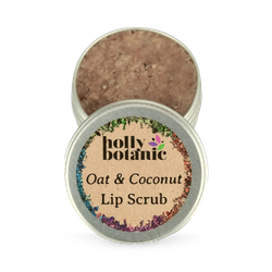 Holly Botanic Natural Lip Scrub | Oat & Coconut | 17g