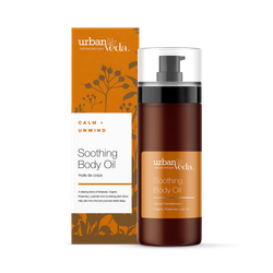 Urban Veda Soothing Sandalwood Body Oil for Dry Skin, Pure Aromatherapy Spa Oil to Calm and Hydrate 100ml