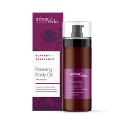 Urban Veda Reviving Firming Body Oil, Rose & Kahai Oil Ayurvedic Anti Ageing Treatment for Very Dry and Mature Skin 100ml